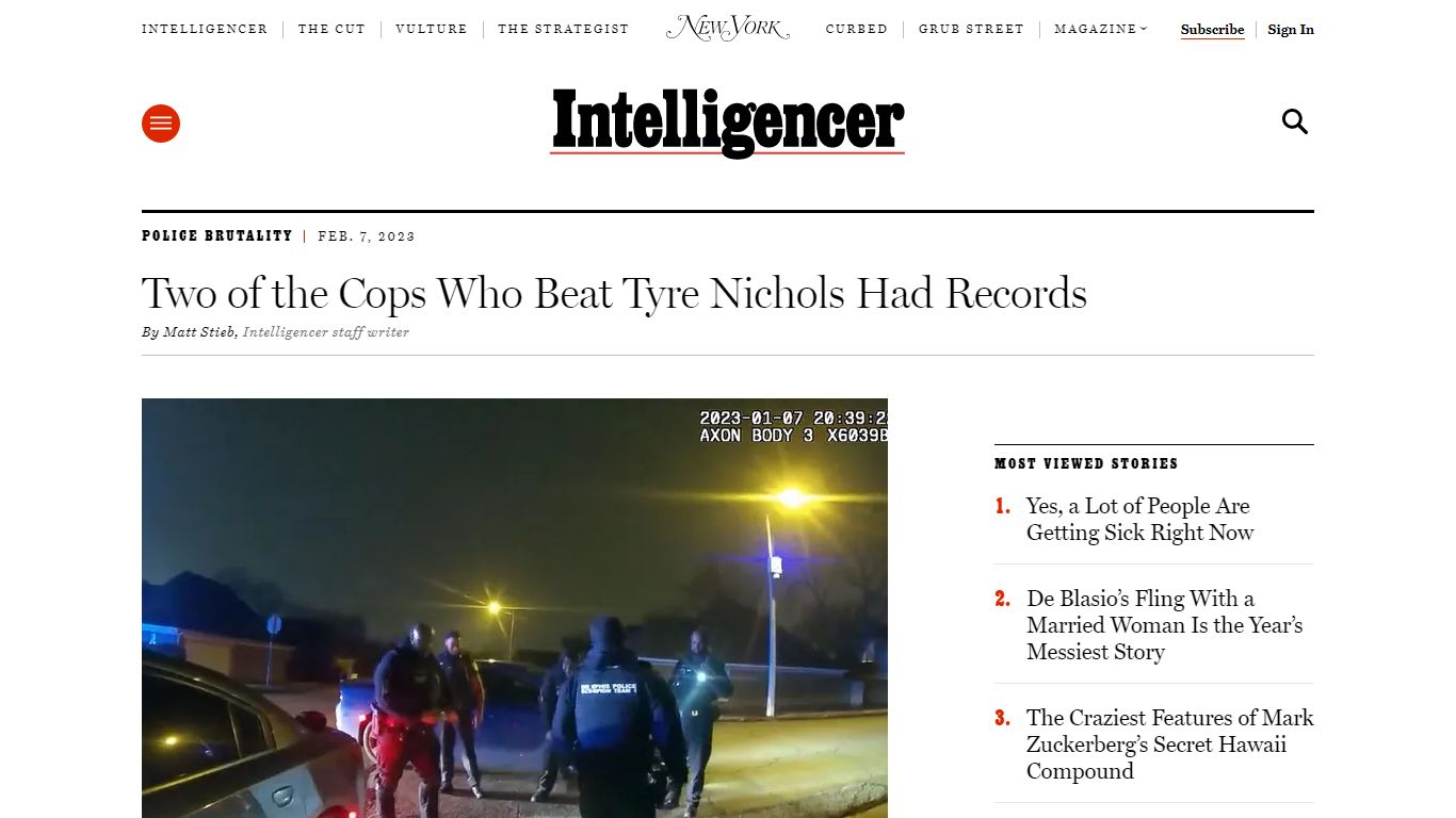 Two Cops Who Killed Tyre Nichols Had Records - New York Magazine